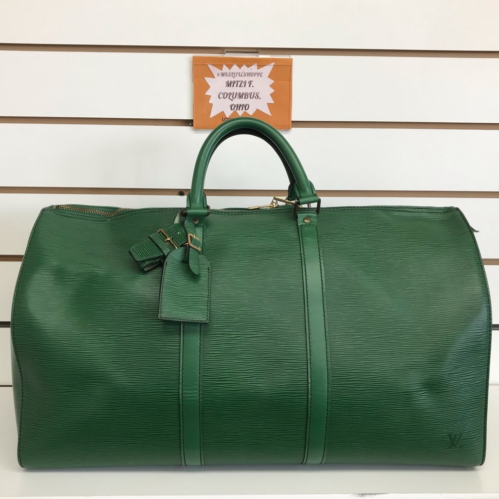 LOUIS VUITTON KEEPALL 50 EPI GREEN VGC VI1910